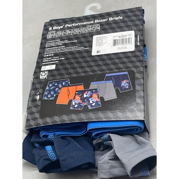 New Athletic Works Boys Boxer Briefs 5 Pair Underwear Polyester Blend S 6-7 READ - Picture 6 of 7